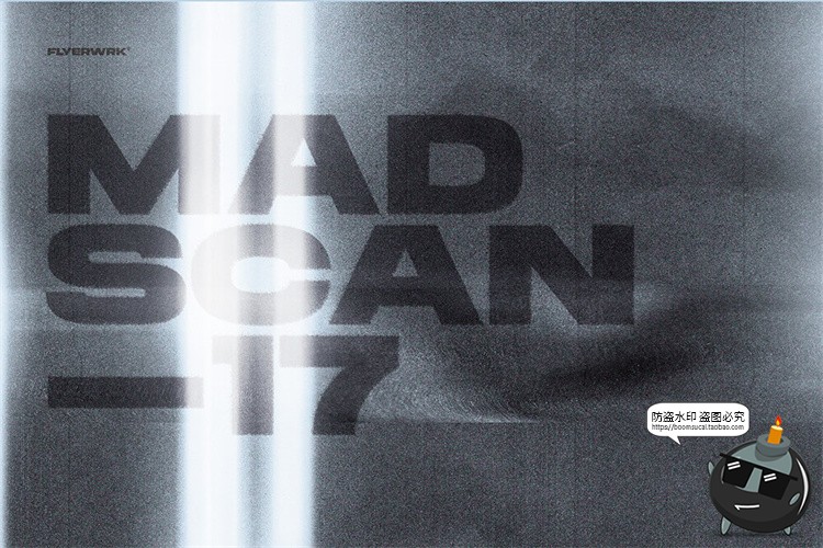 图片[10]-复印扫描影印纹理曝光油墨效果PSD模板JPG图片后期合成叠加素材-设计猿