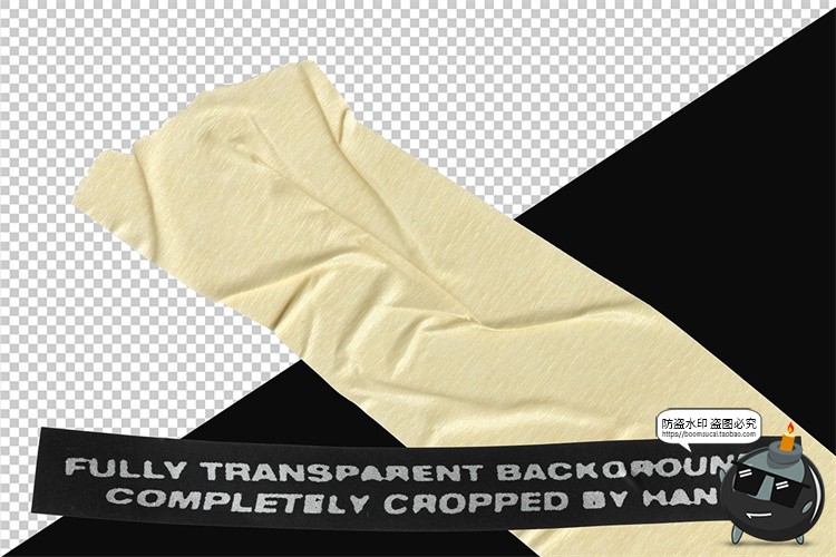 图片[2]-高清透明褶皱胶合胶带剪贴画装饰元素后期合成做旧PNG免抠PS素材-设计猿