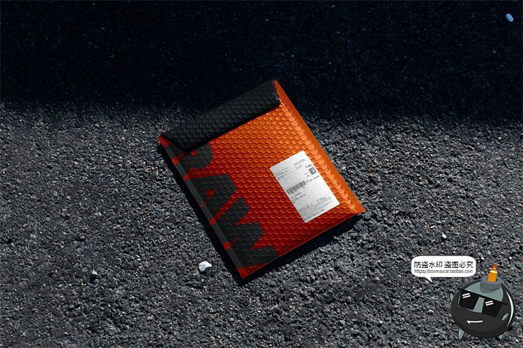 图片[2]-信封袋文件袋泡沫带信件包装光影阴影场景贴图样机PSD模板PS素材-设计猿