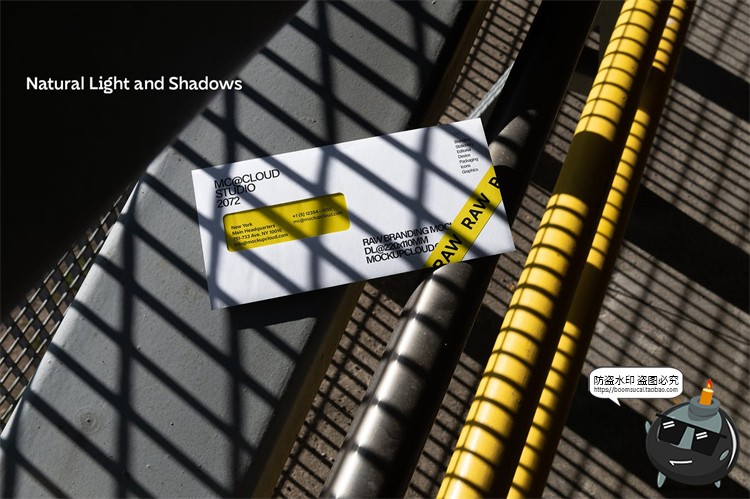 图片[4]-信封袋文件袋泡沫带信件包装光影阴影场景贴图样机PSD模板PS素材-设计猿