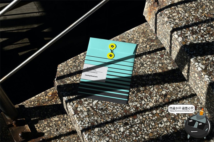 图片[5]-信封袋文件袋泡沫带信件包装光影阴影场景贴图样机PSD模板PS素材-设计猿