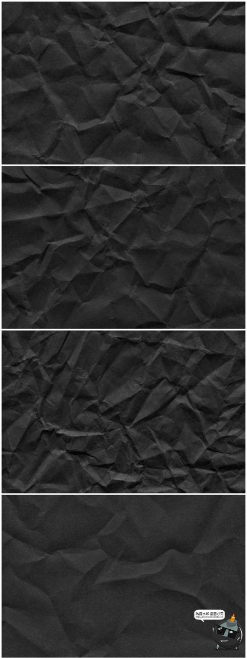 图片[2]-55张8K分辨率褶皱黑纸折痕损坏废旧黑色纸张纹理背景JPG图片素材-设计猿