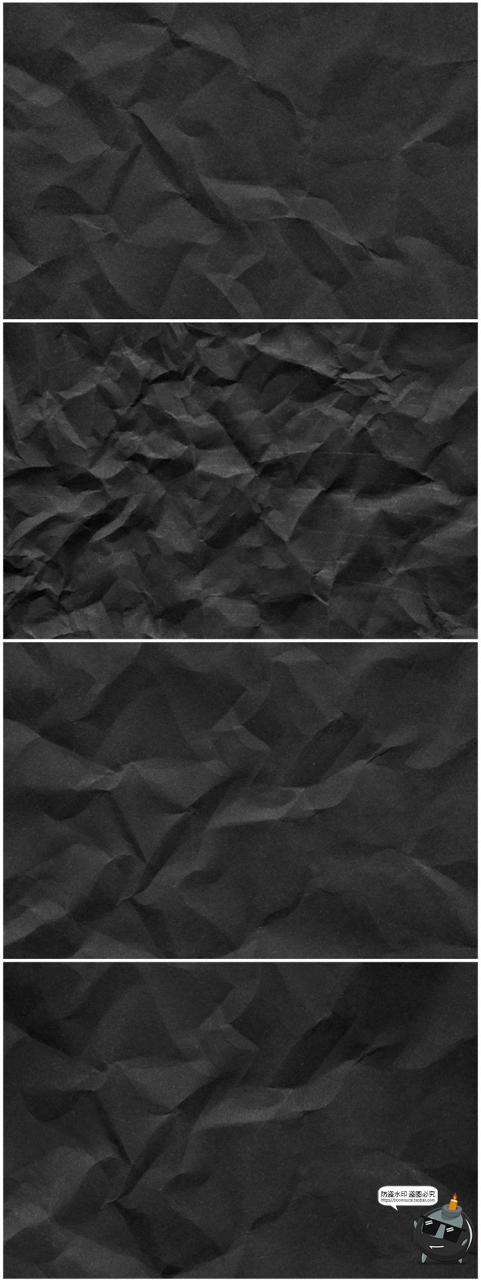 图片[3]-55张8K分辨率褶皱黑纸折痕损坏废旧黑色纸张纹理背景JPG图片素材-设计猿