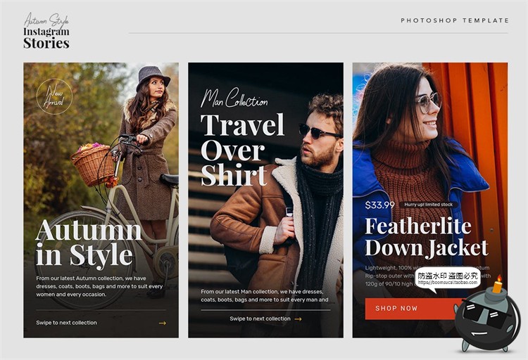 图片[3]-时尚简约英文排列海报图文照片文案排版版式参考PSD模板PS素材-设计猿