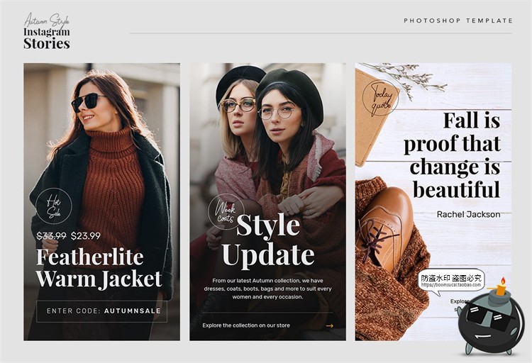 图片[4]-时尚简约英文排列海报图文照片文案排版版式参考PSD模板PS素材-设计猿