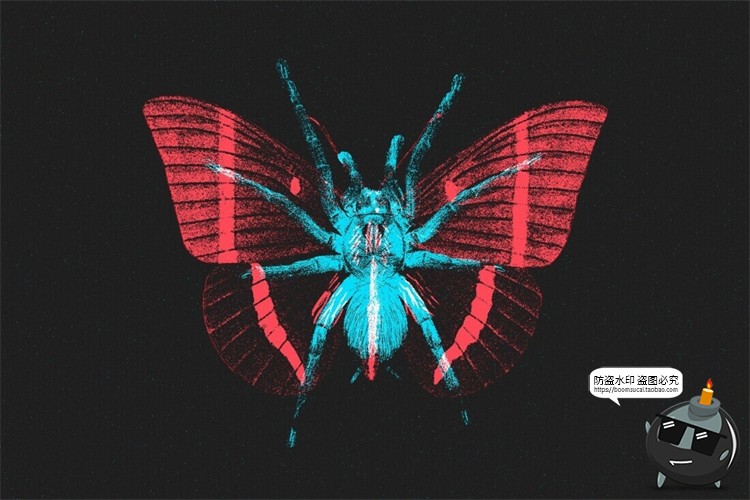 图片[6]-复古做旧粗糙噪点滤镜颗粒效果渐变纹理特效样机PSD模板PS素材-设计猿