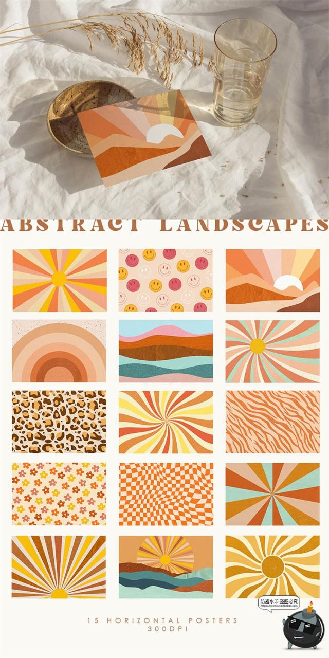 图片[3]-复古氛围抽象蒸汽波风格扭曲故障褶皱纸张底纹理背景JPG图片素材-设计猿