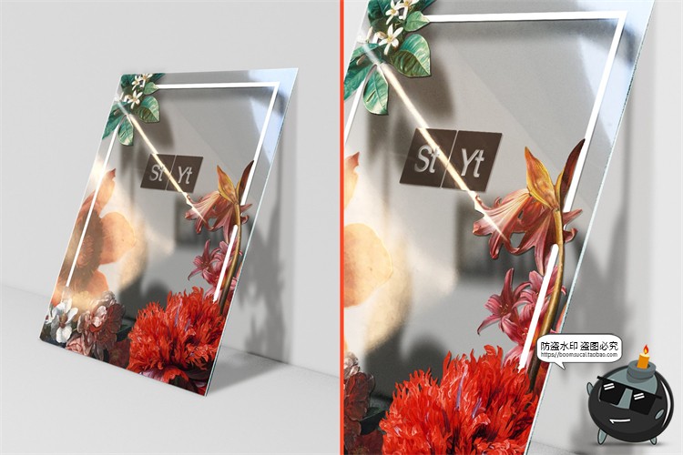 图片[6]-亚克力高透板透明玻璃塑料板智能贴图mockups样机PSD模板PS素材-设计猿