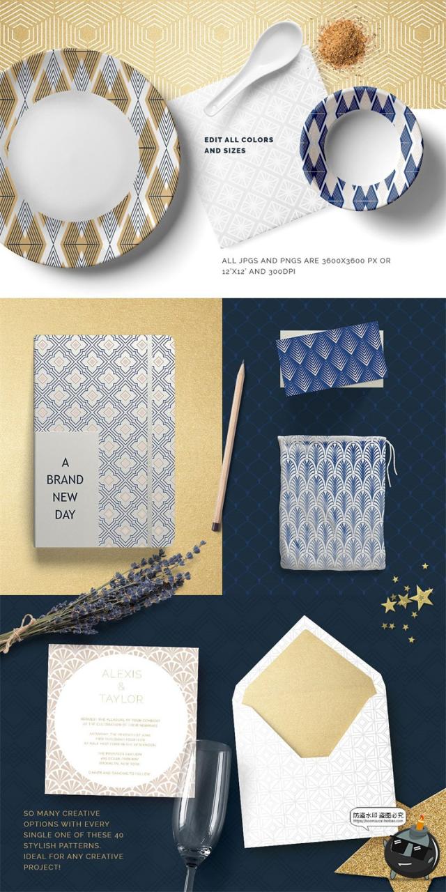 图片[2]-日式和风几何图案元素重复无缝背景底纹素材AI矢量JPG图片素材-设计猿