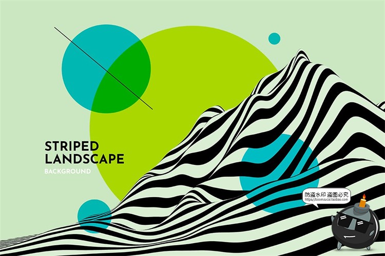 图片[10]-复古孟菲斯抽象山脉黑白条纹等高线背景底纹PSD模板PNG免抠PS素材-设计猿