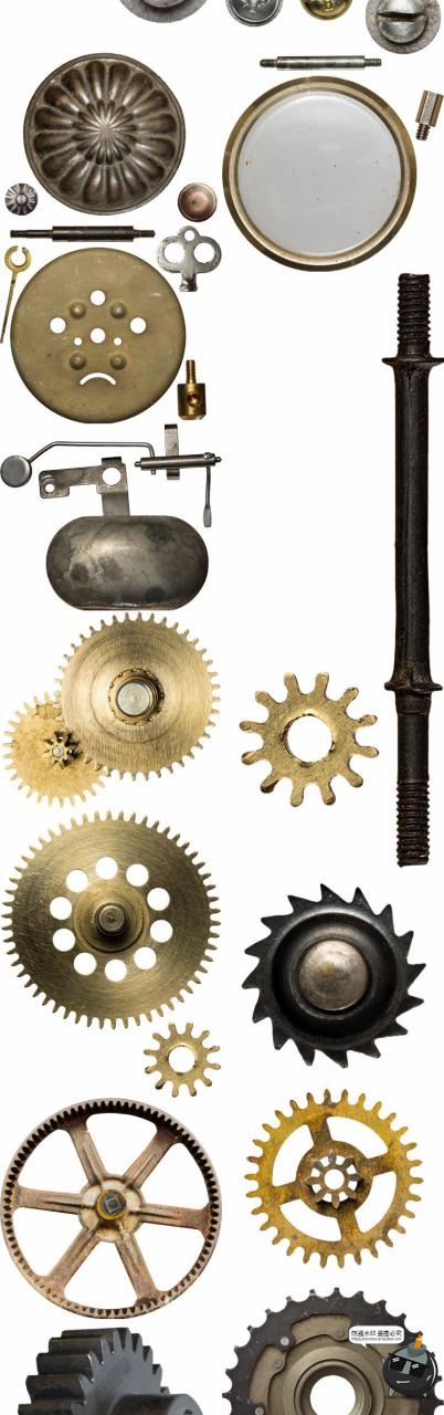图片[3]-齿轮螺帽螺丝时钟金属零件元素图片平面后期合成用PNG免抠图素材-设计猿
