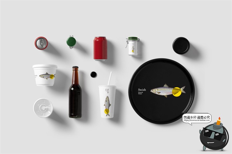 图片[14]-海鲜餐饮美食VI提案衍生周边产品品牌智能贴图样机PSD模板PS素材-设计猿