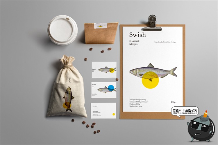 图片[15]-海鲜餐饮美食VI提案衍生周边产品品牌智能贴图样机PSD模板PS素材-设计猿