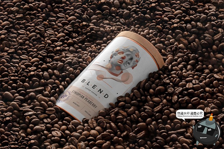 图片[11]-咖啡品牌VI提案杯子咖啡豆茶壶展示场景智能贴图样机PSD模板素材-设计猿