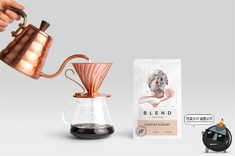 图片[12]-咖啡品牌VI提案杯子咖啡豆茶壶展示场景智能贴图样机PSD模板素材-设计猿