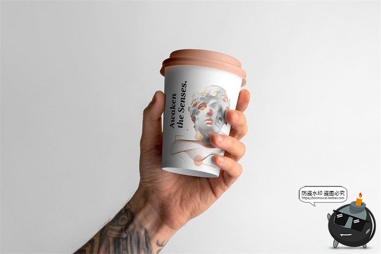 图片[14]-咖啡品牌VI提案杯子咖啡豆茶壶展示场景智能贴图样机PSD模板素材-设计猿