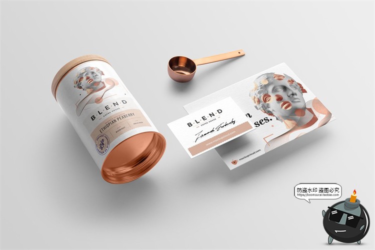 图片[17]-咖啡品牌VI提案杯子咖啡豆茶壶展示场景智能贴图样机PSD模板素材-设计猿