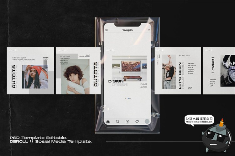 图片[2]-欧美极简简约美学宣传海报照片文案图文排版PSD模板PS素材-设计猿