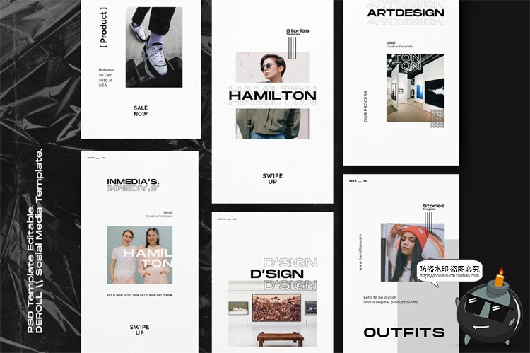 图片[4]-欧美极简简约美学宣传海报照片文案图文排版PSD模板PS素材-设计猿