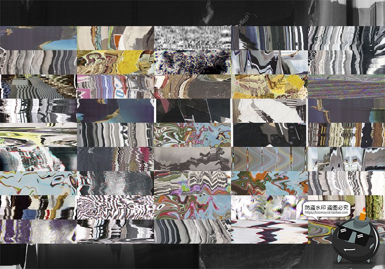 图片[1]-故障纸张艺术扭曲混乱失真杂乱迷幻抽象纹理底纹背景JPG图片素材-设计猿