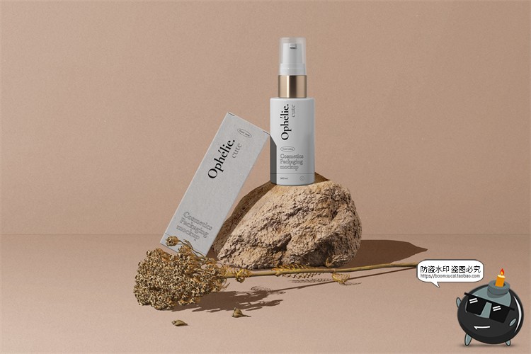 图片[2]-化妆品护肤品美妆包装盒石头名片卡片样机场景元素PSD模板PS素材-设计猿