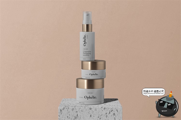 图片[8]-化妆品护肤品美妆包装盒石头名片卡片样机场景元素PSD模板PS素材-设计猿