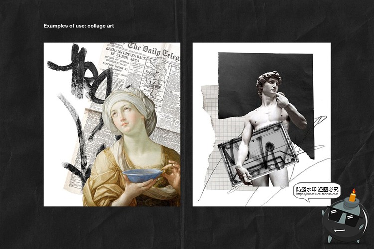 图片[16]-复古做旧艺术涂鸦喷漆喷涂街头风撕纸磨损废旧风后期PNG免抠素材-设计猿