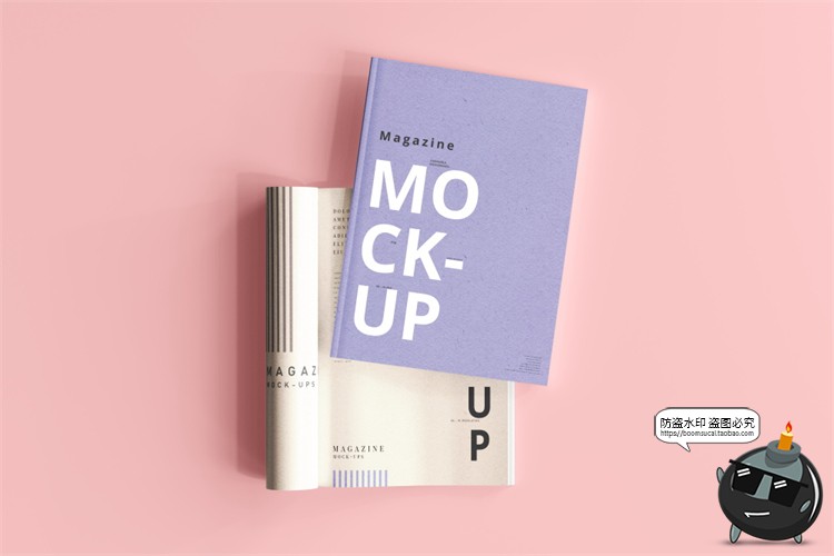 图片[3]-创意画册书籍本子杂志展开智能贴图效果图展示样机PSD模板PS素材-设计猿