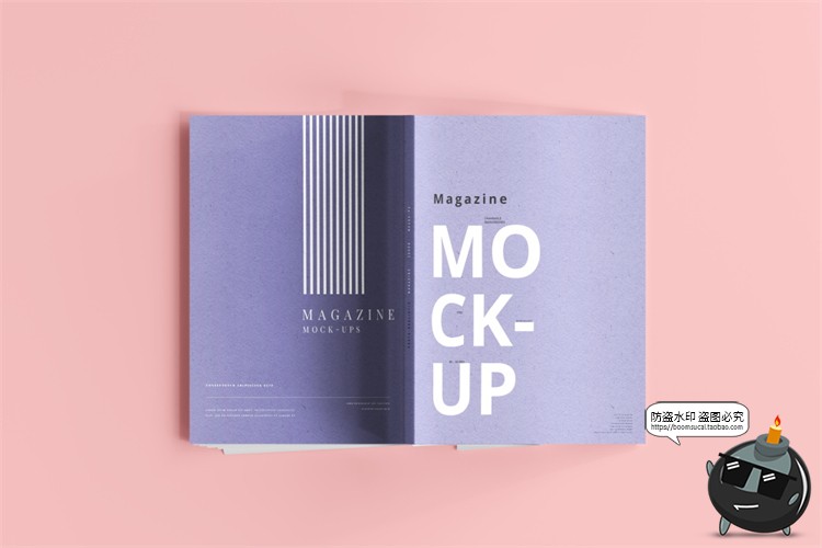 图片[6]-创意画册书籍本子杂志展开智能贴图效果图展示样机PSD模板PS素材-设计猿