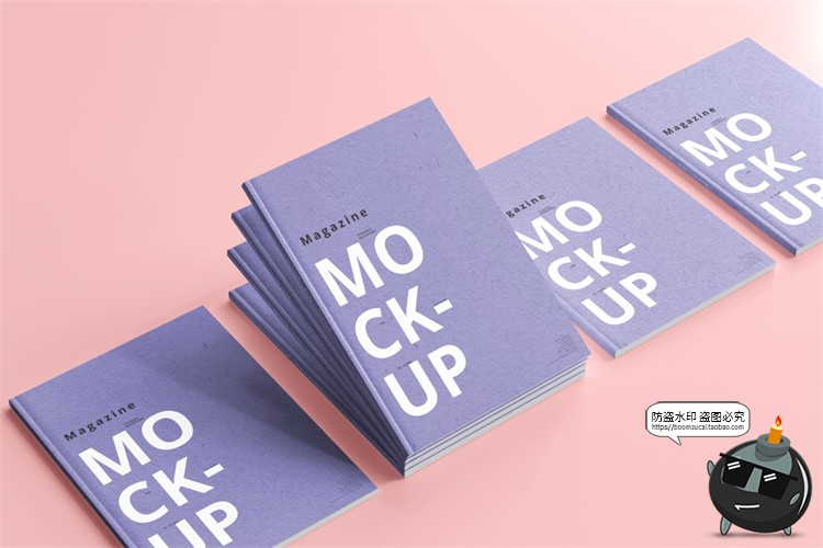 图片[7]-创意画册书籍本子杂志展开智能贴图效果图展示样机PSD模板PS素材-设计猿