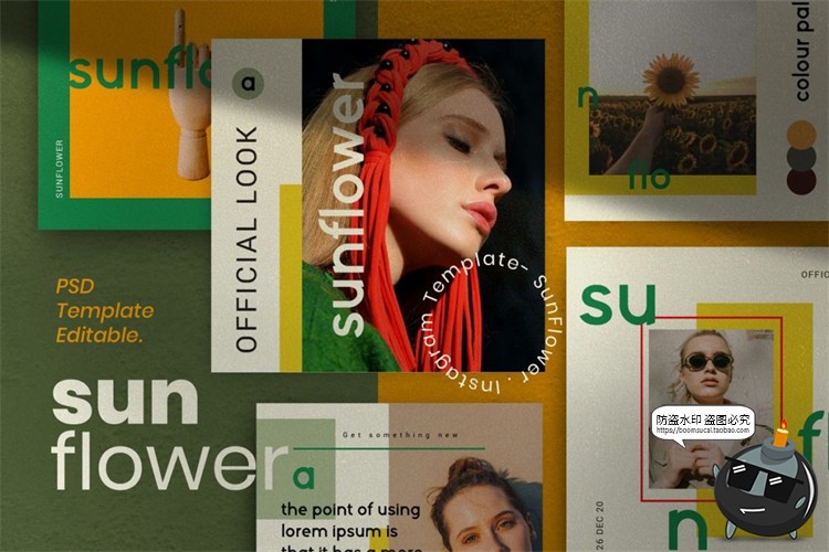 图片[1]-新复古极简优雅媒体品牌营销图文排版宣传海报PSD模板PS素材-设计猿