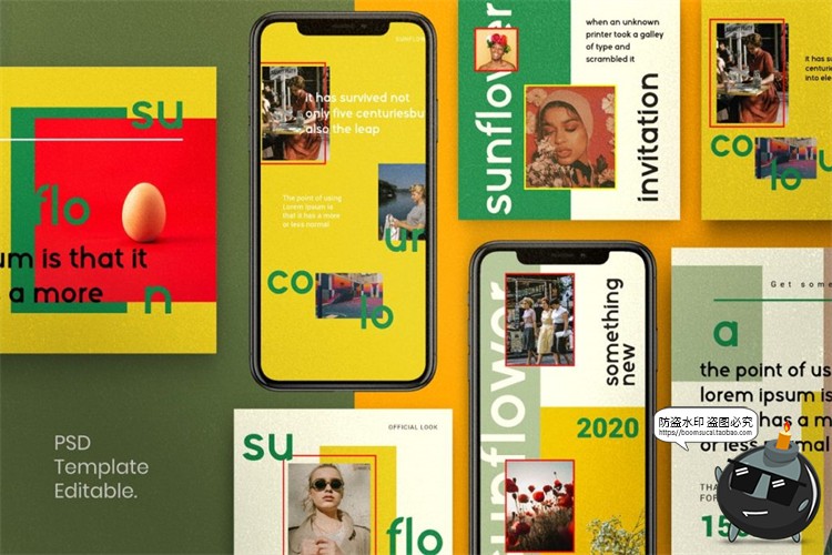 图片[3]-新复古极简优雅媒体品牌营销图文排版宣传海报PSD模板PS素材-设计猿