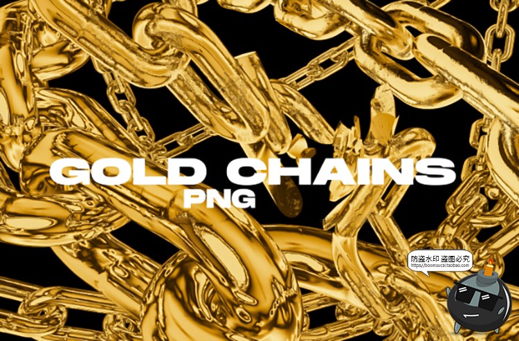 图片[4]-酸性街头复古潮流黄金金属金色3D潮牌图案PNG免抠图片剪贴图素材-设计猿