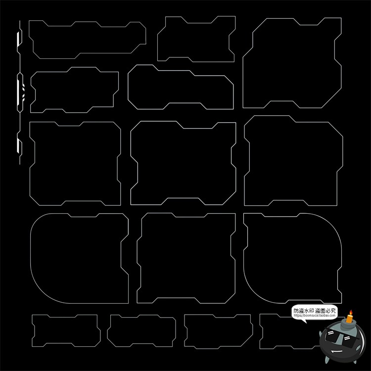 图片[5]-酸性机能重金属哥特赛博朋克小众街头电音摇滚风元素PSD分层素材-设计猿