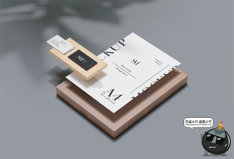 图片[2]-文创办公信函名片本子商务周边VI提案智能贴图样机PSD模板PS素材-设计猿
