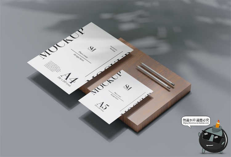 图片[3]-文创办公信函名片本子商务周边VI提案智能贴图样机PSD模板PS素材-设计猿