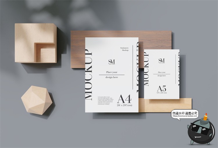 图片[5]-文创办公信函名片本子商务周边VI提案智能贴图样机PSD模板PS素材-设计猿