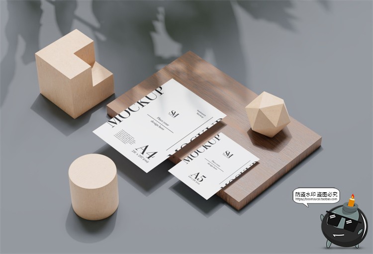 图片[6]-文创办公信函名片本子商务周边VI提案智能贴图样机PSD模板PS素材-设计猿