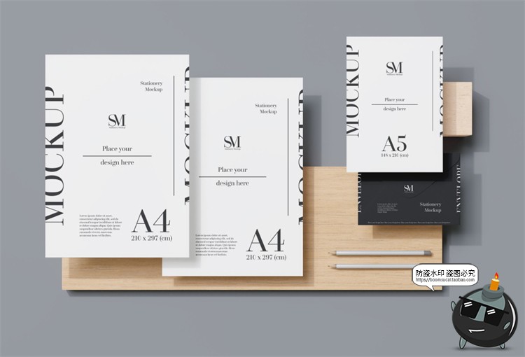 图片[11]-文创办公信函名片本子商务周边VI提案智能贴图样机PSD模板PS素材-设计猿