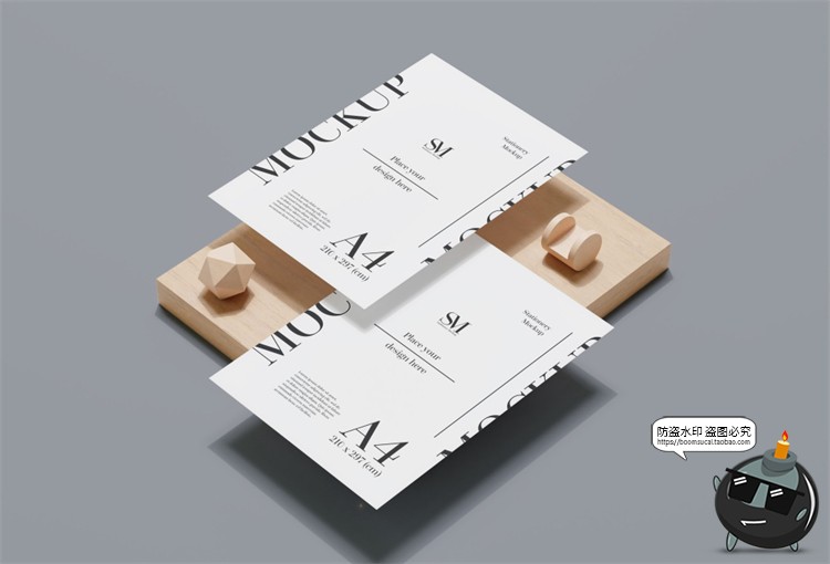 图片[13]-文创办公信函名片本子商务周边VI提案智能贴图样机PSD模板PS素材-设计猿