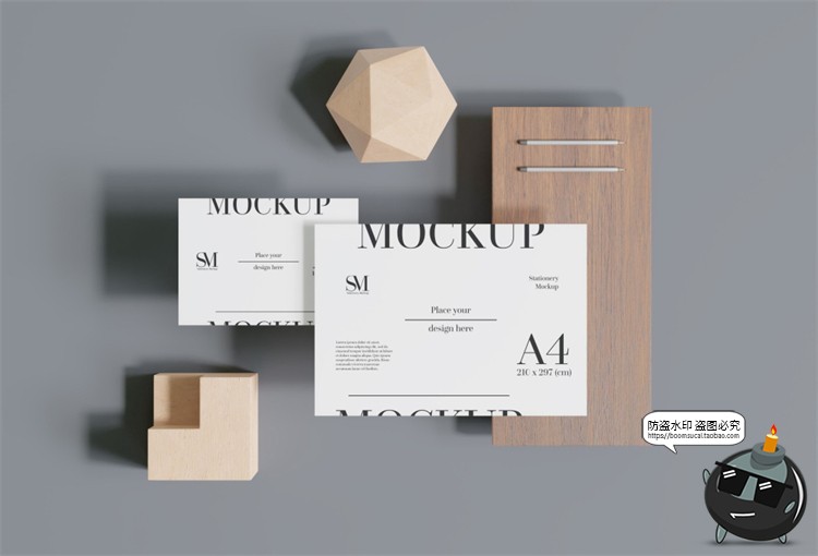 图片[22]-文创办公信函名片本子商务周边VI提案智能贴图样机PSD模板PS素材-设计猿