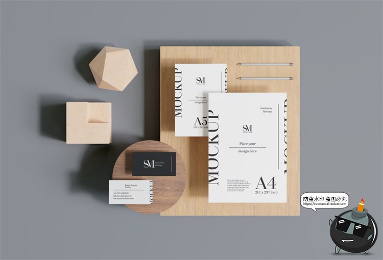 图片[25]-文创办公信函名片本子商务周边VI提案智能贴图样机PSD模板PS素材-设计猿