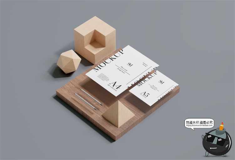 图片[26]-文创办公信函名片本子商务周边VI提案智能贴图样机PSD模板PS素材-设计猿