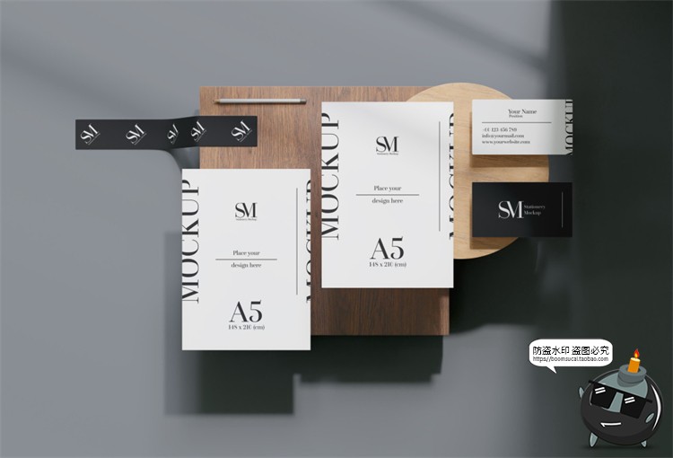 图片[29]-文创办公信函名片本子商务周边VI提案智能贴图样机PSD模板PS素材-设计猿