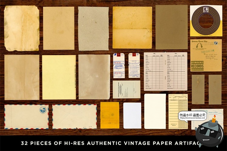 图片[5]-复古老旧报纸旧旅行纸张信纸发黄草纸邮纸底纹纹理JPG图片素材-设计猿