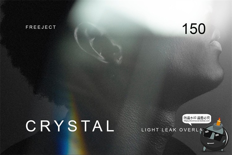 图片[1]-水晶漏光晶体光照片后期特效效果叠加JPG黑底图片后期合成素材-设计猿