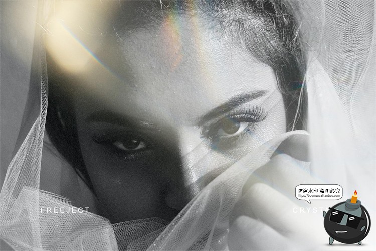 图片[3]-水晶漏光晶体光照片后期特效效果叠加JPG黑底图片后期合成素材-设计猿