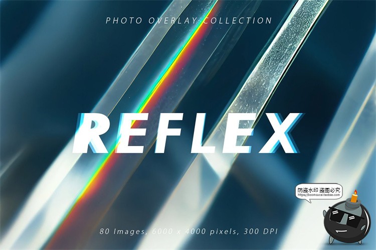 图片[1]-漏光水晶玻璃折射光效光棱镜反射照片叠加效果JPG图片后期素材-设计猿