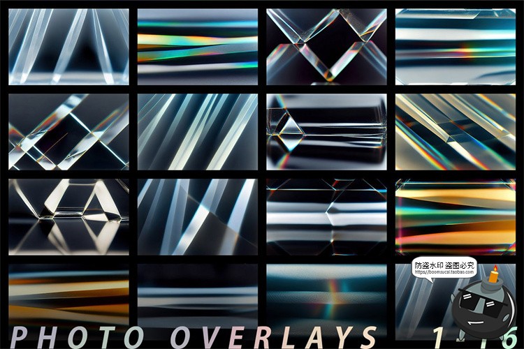 图片[8]-漏光水晶玻璃折射光效光棱镜反射照片叠加效果JPG图片后期素材-设计猿