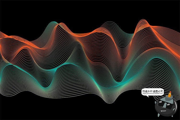 图片[9]-艺术抽象科幻线性3D网格扭曲编织几何图形背景纹理底纹ai矢量素材-设计猿